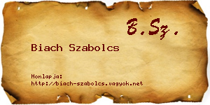 Biach Szabolcs névjegykártya